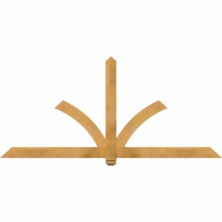 Ekena Millwork Redmond Rough Sawn Timber Gable Bracket, Western Red Cedar, 84"W x 38"H x 2"D x 4"F, 11/12 Pitch GBW084X38X0204RED00RWR